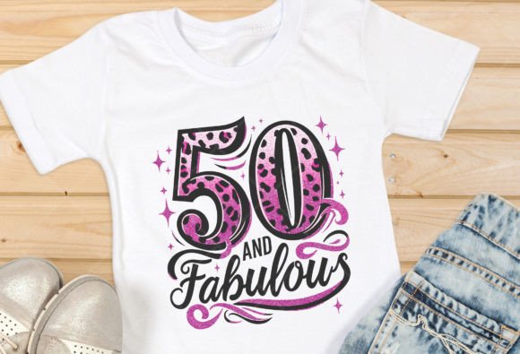 50th Birthday Png, 50 and Fabulous Png