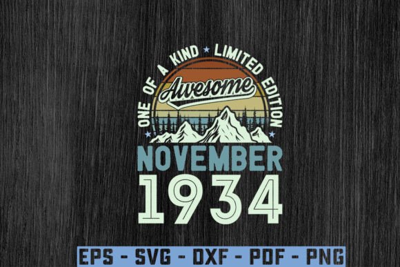 Awesome Since November 1934 Birthday Svg Graphics