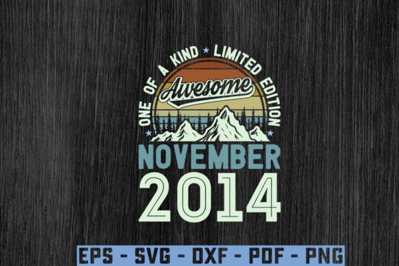 Awesome Since November 2014 Birthday SVG Graphics