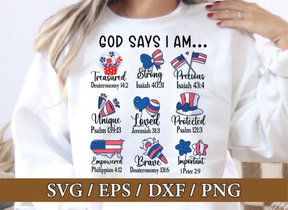 God Says I Am 4th of July Svg Graphics