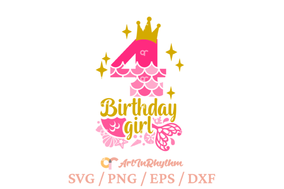 My 4th Birthday, Birthday Mermaid Svg Graphics