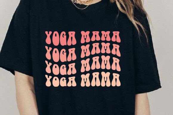 Retro Yoga Mama SVG PNG Sublimation